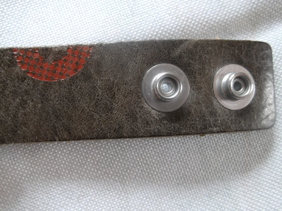 NOOSA Amsterdam Leder Armband braun mit 3 Chunks Gr. S - Bild 3 von 4