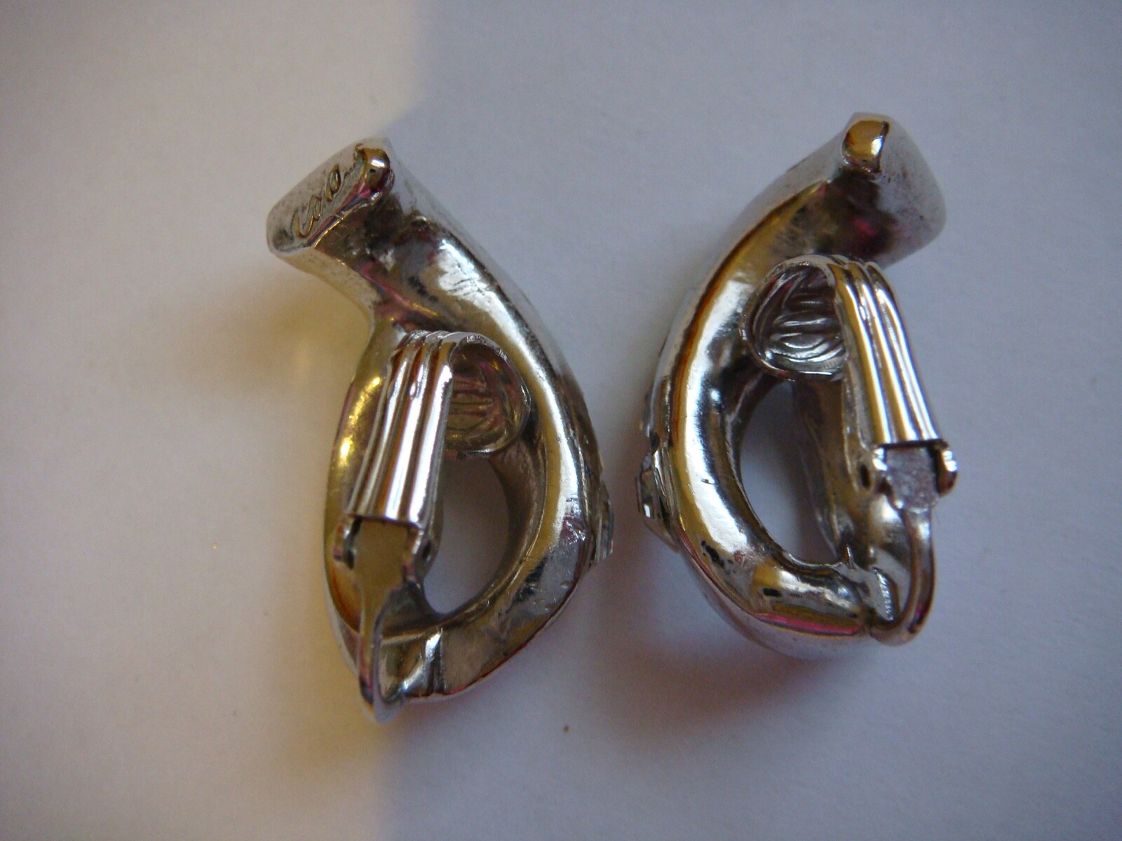 VINTAGE SIGNED CORO RECTANGULAR RHINESTONE CLIP O… - image 5