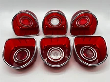 1968 68 GM Impala SS Caprice Tail Light Lamp Backup Reverse Light Lens Set