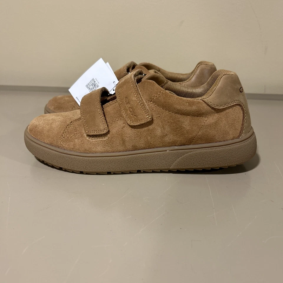 Geox Respira J Theleven D Zapatillas de Gamuza Marrón, Correas, Sin Corbata US 5 37 Antibac Foto 3 de 4