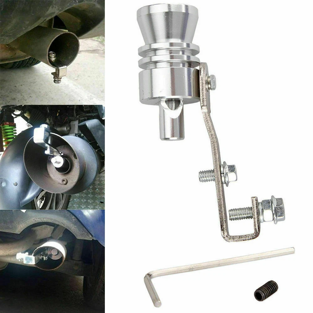 Universal Aluminum Turbo Sound Exhaust Muffler Pipe Whistle, 47 OFF