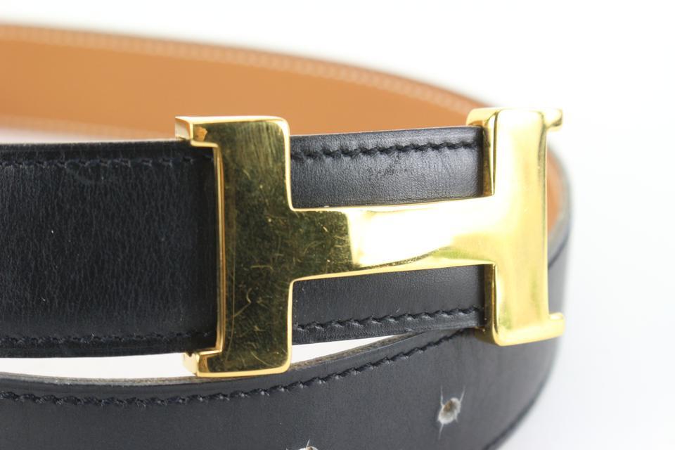 Hermès Reversible Black x Brown x Gold 24mm Constance H Logo Hermès Reversible Black x Brown x Gold 24mm Constance H Logo
