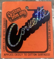 VINTAGE 70S CUSTOM IRON ONS CORVETTE CAR TRUCK HOLOGRAM IRON ON TRANSFER