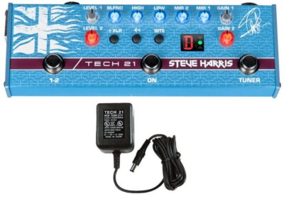 Tech 21 Steve Harris SH1 Signature SansAmp Bass Guitar Effects Pedal (ADAPTER) 