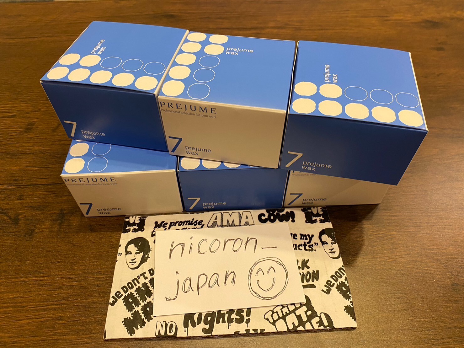 MILBON Prejume Hair Styling Wax No.7 Strong Hold 90g / 3.17oz 6 pcs JAPAN