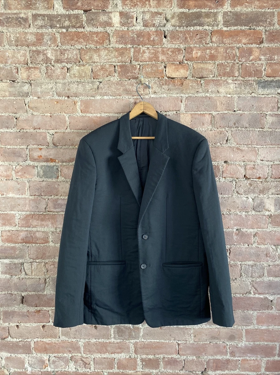 Jil Sander Men's Tailored Jacket Size 50 IT, Black Bonded Insulated Italy