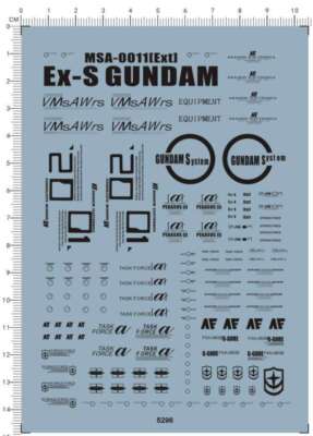 Detail Up MG 1/100 Scale Ex-S S-GDM SGDM EX GDM Model Markings Water Decal Black