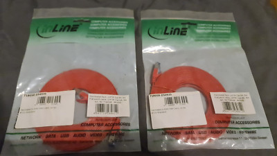 2x InLine Patchkabel U/FTP 5m rot neu (Art.Nr.12)