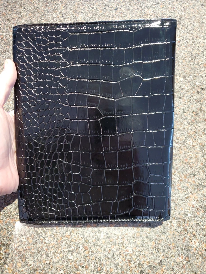 Disney Parks Black Mickey Alligator Croc Embossed Tablet Ipad Case Clutch  - Image 2 of 4