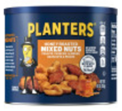 PLANTERS Honey Roasted Mixed Nuts, Party Snacks, Plant-Based Protein, 10 Oz Stee