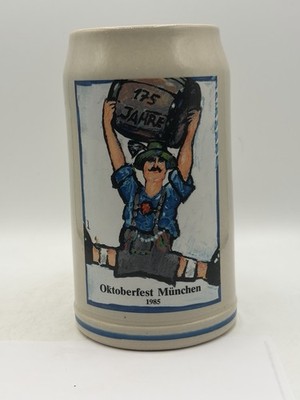 Vintage OKTOBERFEST MUNCHEN By RASTAL 1 Liter 1985 Pottery Stein Beer Jug Mug