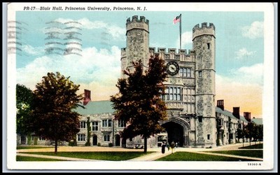 Postcard PR-17-Blair Hall, Princeton University, Princeton, N. J.58360-N   V98