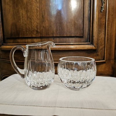 Vintage Miller Rogaska SOHO Crystal Creamer Pitcher & Sugar Bowl Set