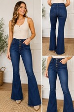 Crazy Train Jeans Womens 15/32 Button Fly Fla...