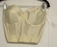 NEW Dominique 6377 Ivory Bustier 34DD Women's Solid
