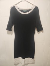 Lauren Ralph Lauren Dress Women's Size PS Black 3/4 Sleeve Round Neck Pullover