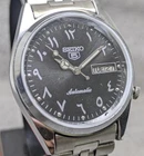 Vintage Seiko 5 Automatic 7009A Day-Date Arabic Dial Men's Watch Japan Made