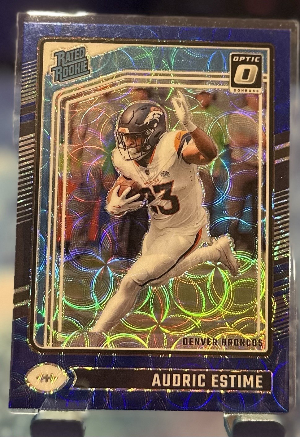 2024 Optic Football Audric Estime Blue Scope #206