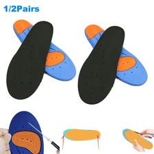 Pair Orthotic Shoe Insoles Inserts Flat Feet High Arch Support Plantar Fasciitis