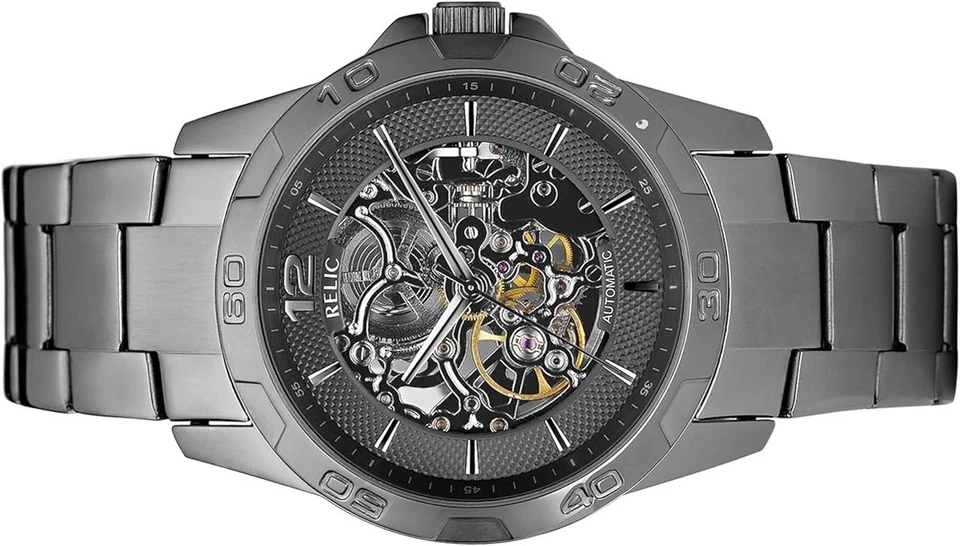 Reloj Hombre Relic by Fossil Automático Esqueleto Gunmetal 43mm ZR11853 Foto 2 de 4