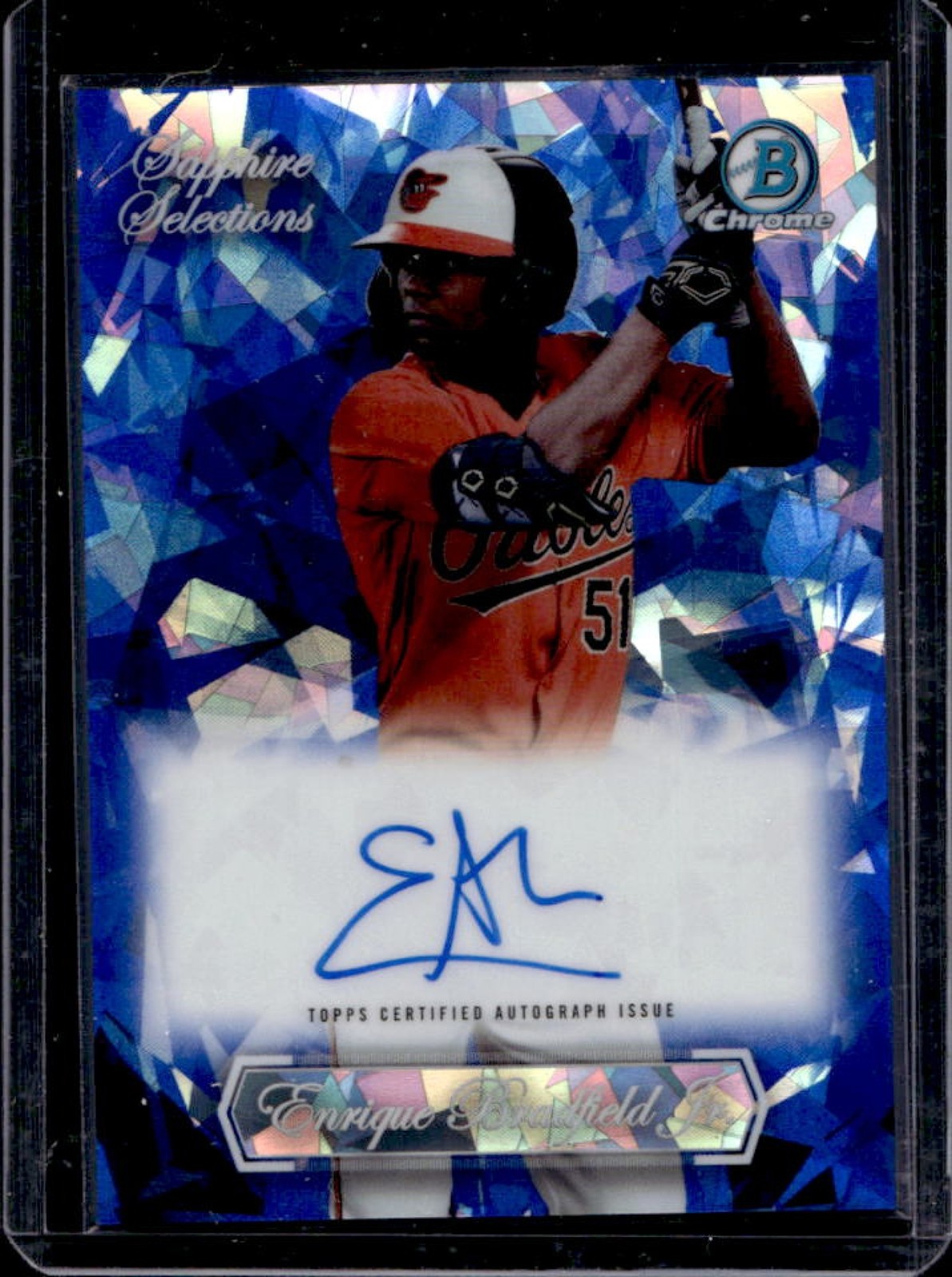 2023 Bowman Draft Sapphire Enrique Bradfield Jr. Selections Auto #SSA-EB Orioles