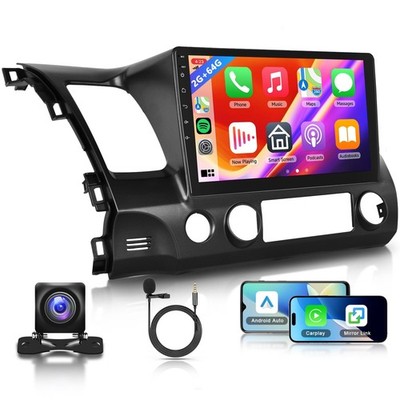 2G+64G Car Stereo Radio for Honda Civic 2006-2011 with Wireless CarPlay Andro...