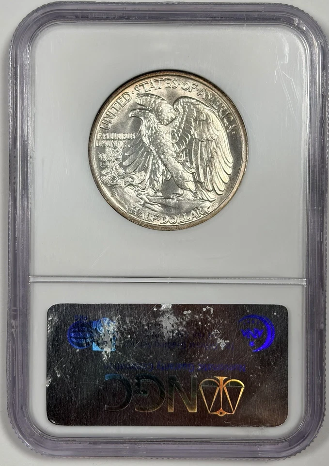 1942-S 50C MS65 Walking Liberty Half Dollar - NGC MS65 - Rim Toned - Image 4 of 4