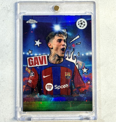 2023-24 Topps Chrome UCC Soccer Tifo SSP Case Hit Gavi FC Barcelona
