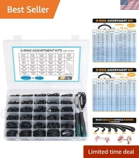 1225-Piece Nitrile Rubber O-Ring Assortment with 4 Hooks - Leak-Proof Solution
