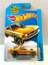 Hot Wheels 70 FORD MUSTANG MACH 1 - 2014 HW City Mustang 50th #97 Yellow