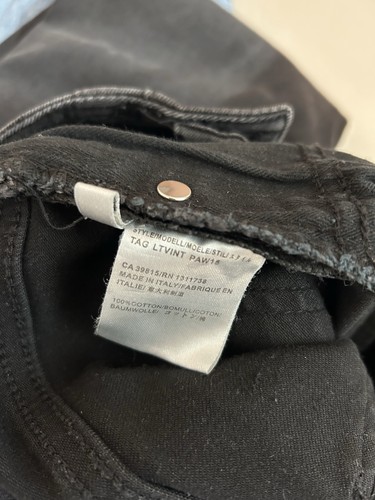 Jeans Vintage Acne Studios Negro Color Recto Botón Etiqueta Talla 26 UK 8 - Imagen 5 de 5
