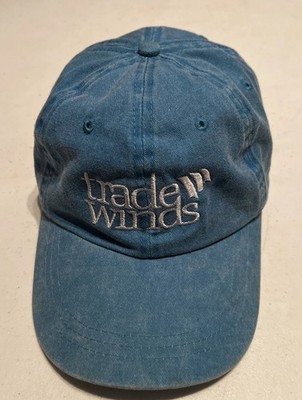 Trade Winds Strapback Hat Cap Embroidered Logo Blue Adult Cotton Classic Canvas