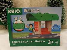 Brio World Record and Play Train Platform, Toy Train Accessory, 33840