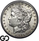 1887-S Morgan Silver Dollar Coin, Lustrous Choice AU++