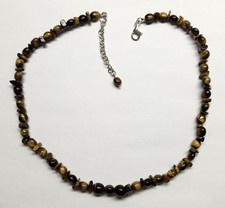 Tiger  s Eye Tumbled  Polished Bead Necklace