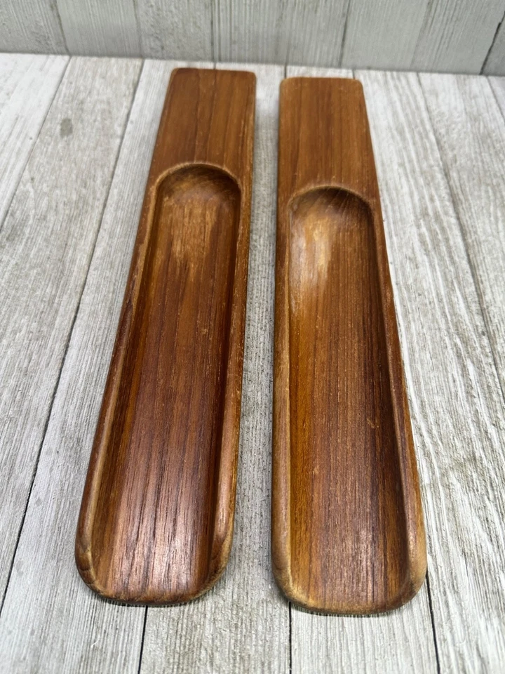 Винтажные щипцы для салата из датского тика Dansk дерево середина века современные MCM Таиланд 11,5 дюйма L - Изображение 2 из 4