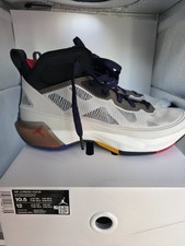 Nike Air Jordan XXXVII 37 Beyond Borders Light Bone Fire Red Size 10.5 New