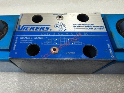 DG4V 3 OC M U D6 60 VICKERS NEW VALVE T 210 BAR P,A&B 350BAR DG4V3OCMUD660