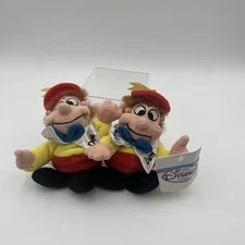 Tweedle Dee & Dum Mini Bean Bag Alice in Wonderland Disney Store Twins Plush NEW