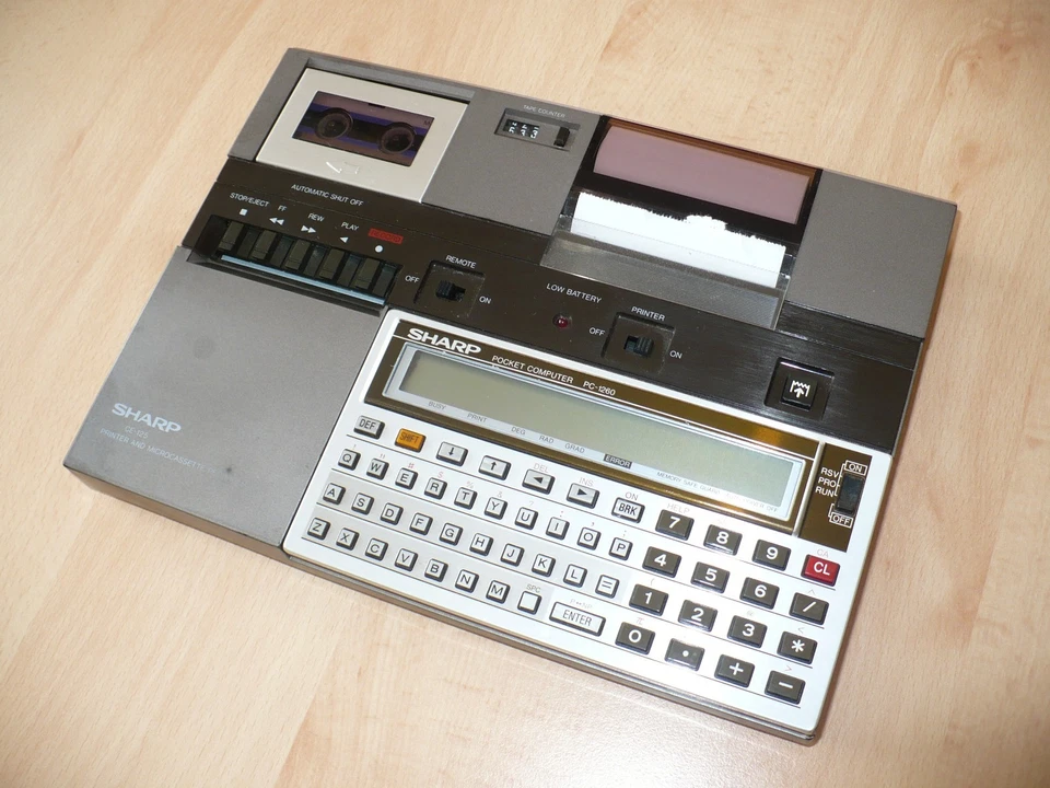 TOP !!! - Sharp Pocket PC 1260 + Drucker + Kassette - CE-125 - funktionsfähig - Bild 3 von 4