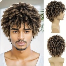 Short Dreadlock Synthetic Wig Faux Dreads Wig Heat Resistant Daily Natural UK