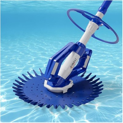 Automatic Pool Vacuum Cleaner with 33FT Hoses - Navy Blue
