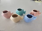 Set Of 5 Shawnee Coy Fish Planters 4.25x3" One Has Small Hairline Pictured