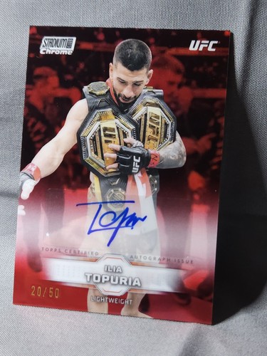 2026 Topps Stadium Club UFC CAV-ITA ILIA TOPURIA CHROME AUTOGRAPH VARIATION/50