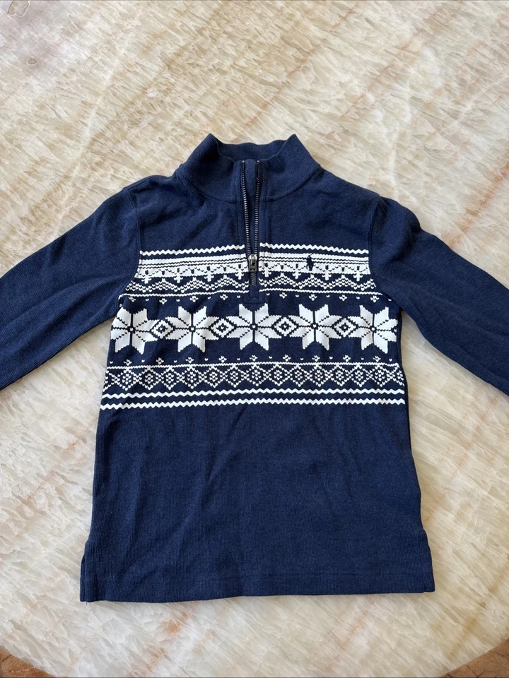 Ralph Lauren Boys Quarter Zipper Sweater. Size M 10-12. New Without Tag. - Image 3 of 3