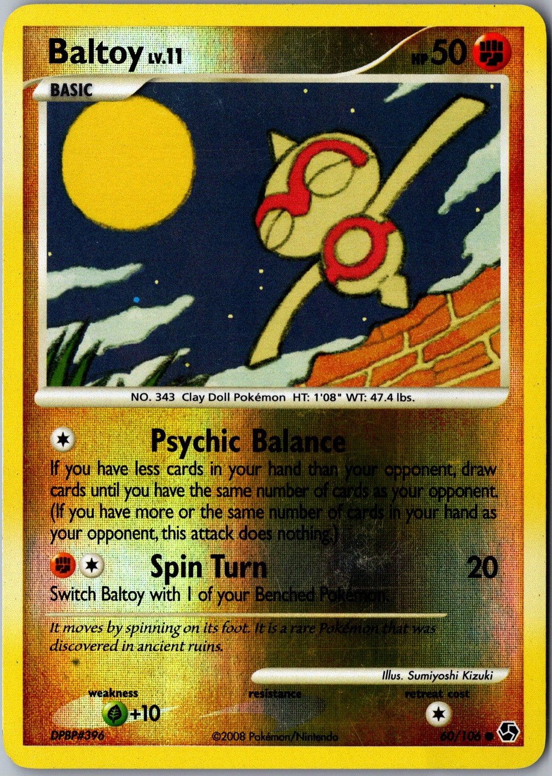 Baltoy 60/106 Common Great Encounters LP Pokemon Card