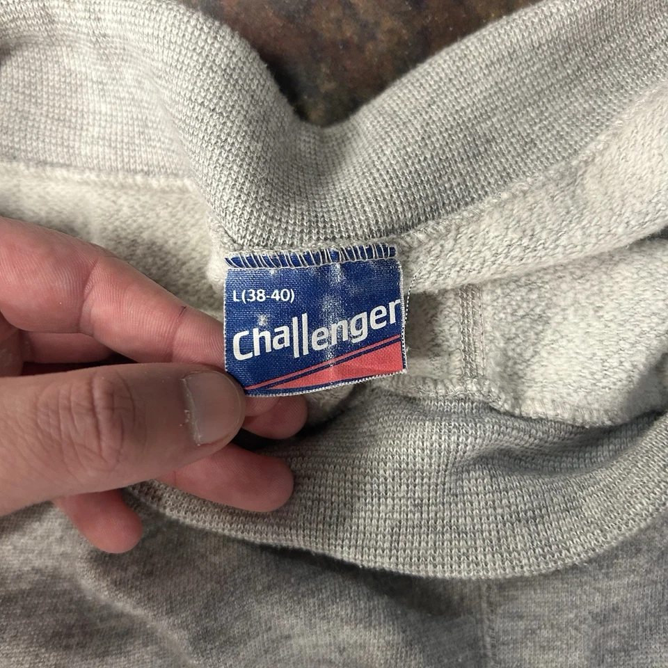 Pantalones deportivos de colección años 70 hechos en EE. UU. para hombre gris jaspeado reforzado triblend Foto 3 de 4