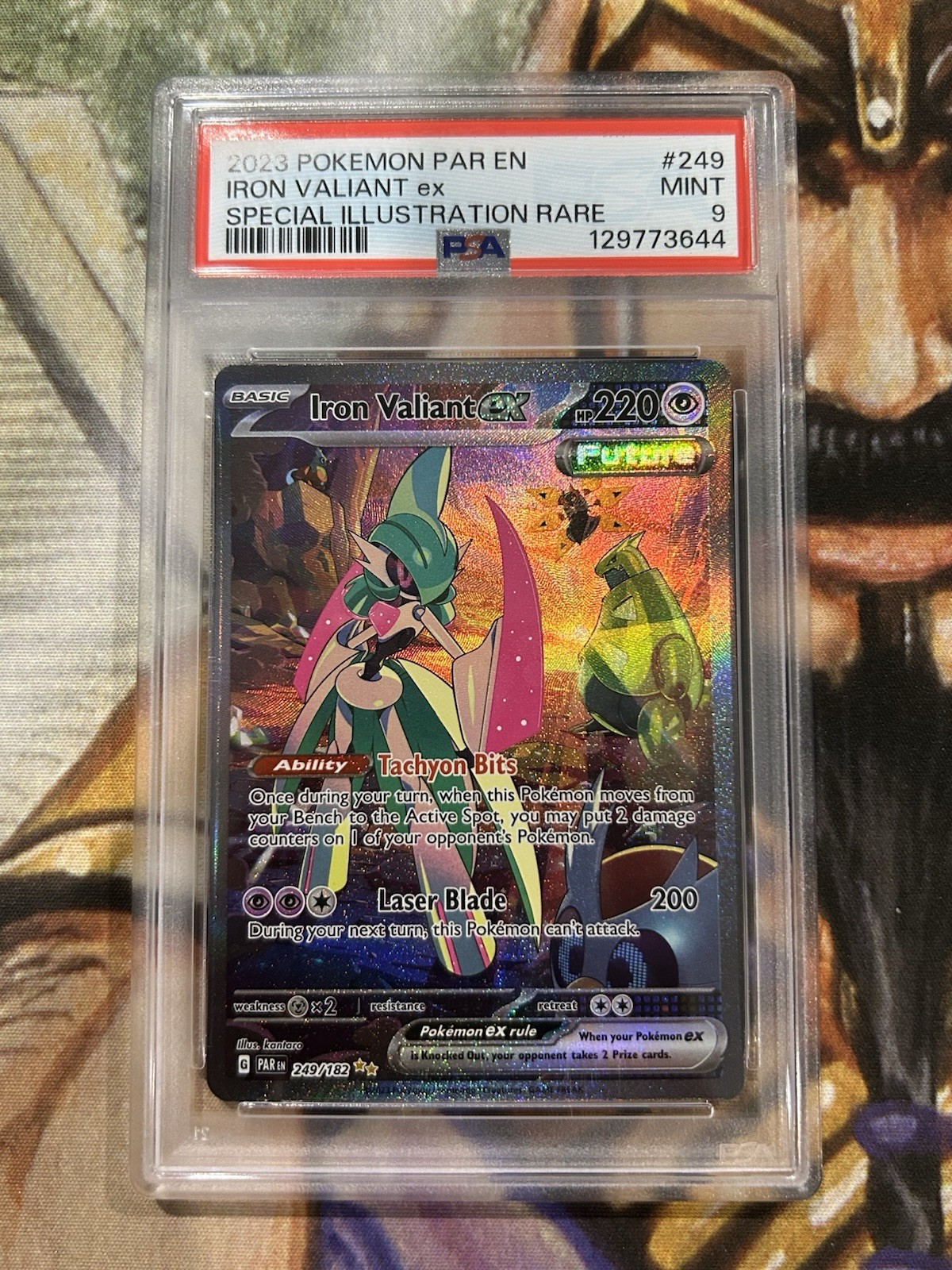 Iron Valiant ex Special Illustration Rare SIR  #249/182 Paradox Rift - PSA 9 🔥