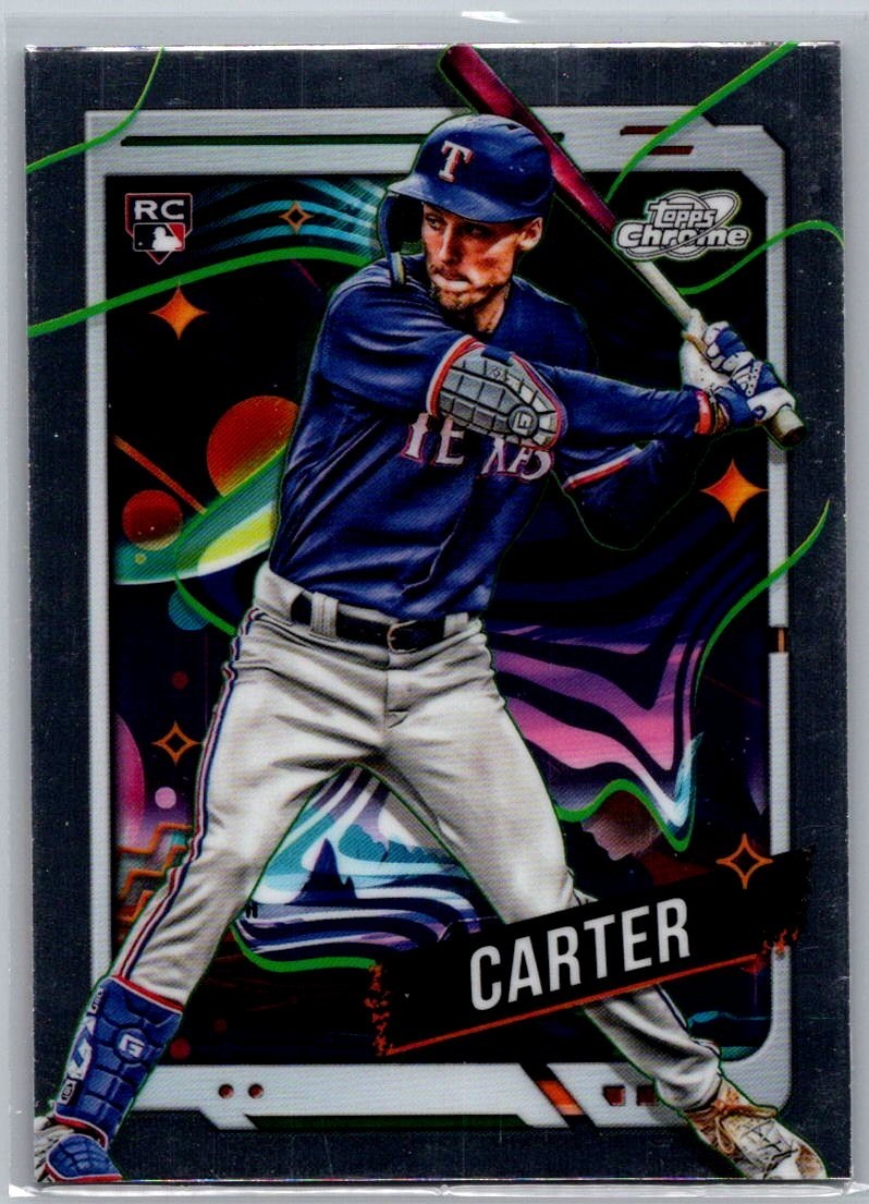 2024 Topps Chrome Cosmic Rookie RC Evan Carter #186 Texas Rangers