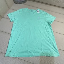 L Ralph Lauren Polo Men's Green V-neck short sleeve T-Shirt Pony Logo